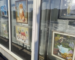 Выставка студии «Разноцветная палитра» в окнах Дома ученых РАН в Черноголовке 03.03.2026