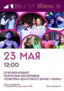 МУК КДЦ  «Гамма». Отчетный концерт  творческих коллективов Культурно-досугового центра  «Гамма»